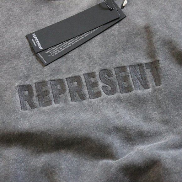 Represent Sweatshirt Emroidered Logo • Vintage Grey • Small - Picture 6 of 8